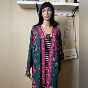 The Pioneer Woman Open Front Cardigan Floral Sheer Lightweight Sz XXL/XXXL -